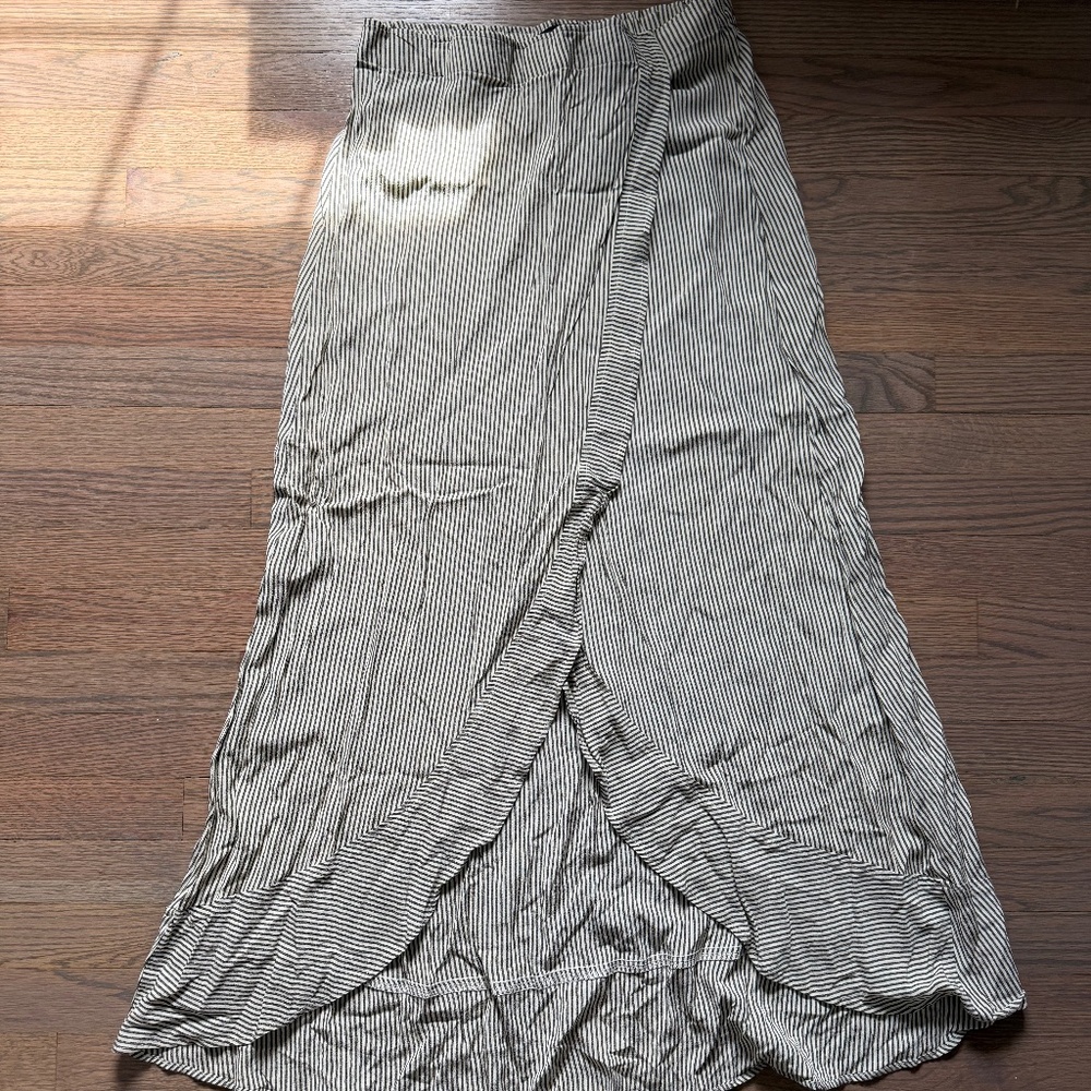 Kettle Black striped maxi skirt